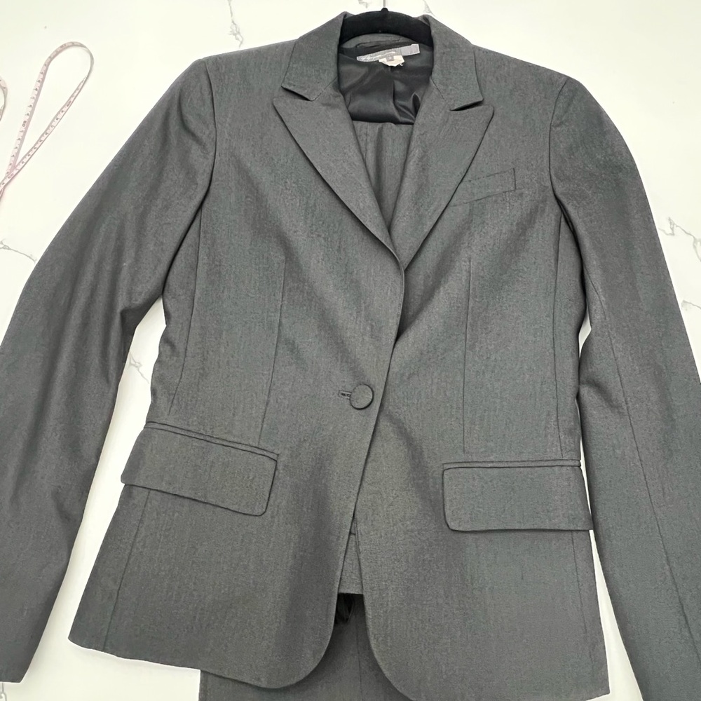 Women's Gray Suit Jacket/Blazer and Pants Set from Bloomingdale’s.